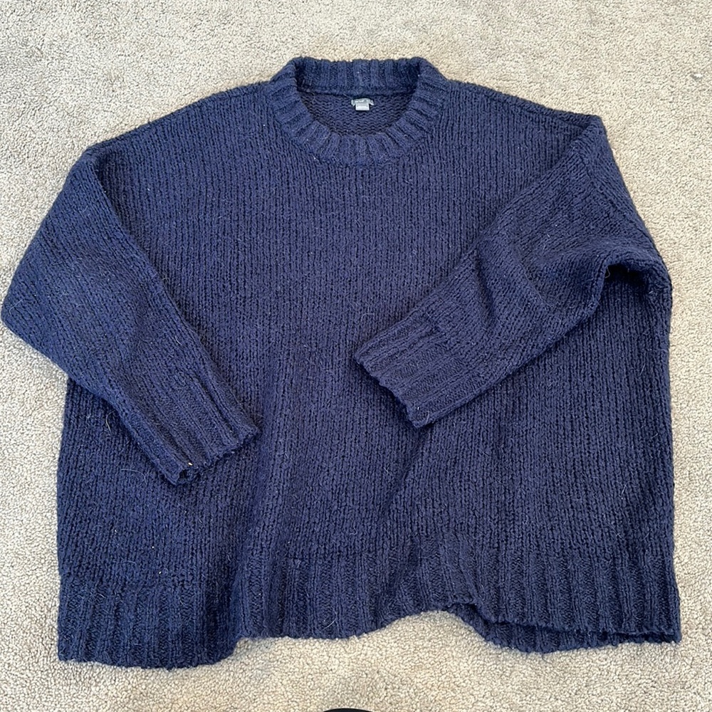 Aerie oversized navy sweater